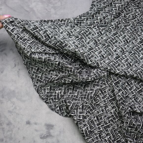 Items Dress Womens Black Short Sleeve Collared Wrap Casual Pullover Maxi - Picture 9 of 14